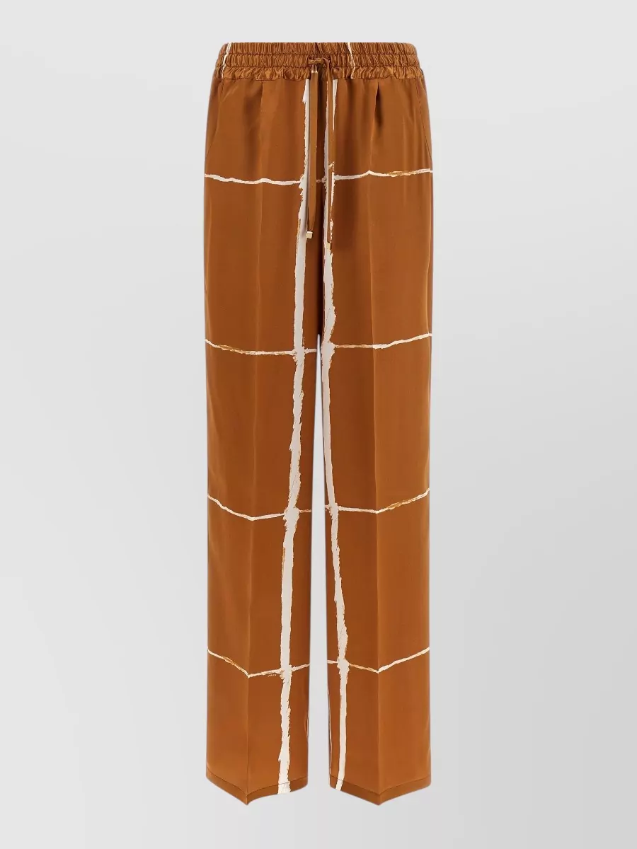 Kiton silk wide-leg trousers