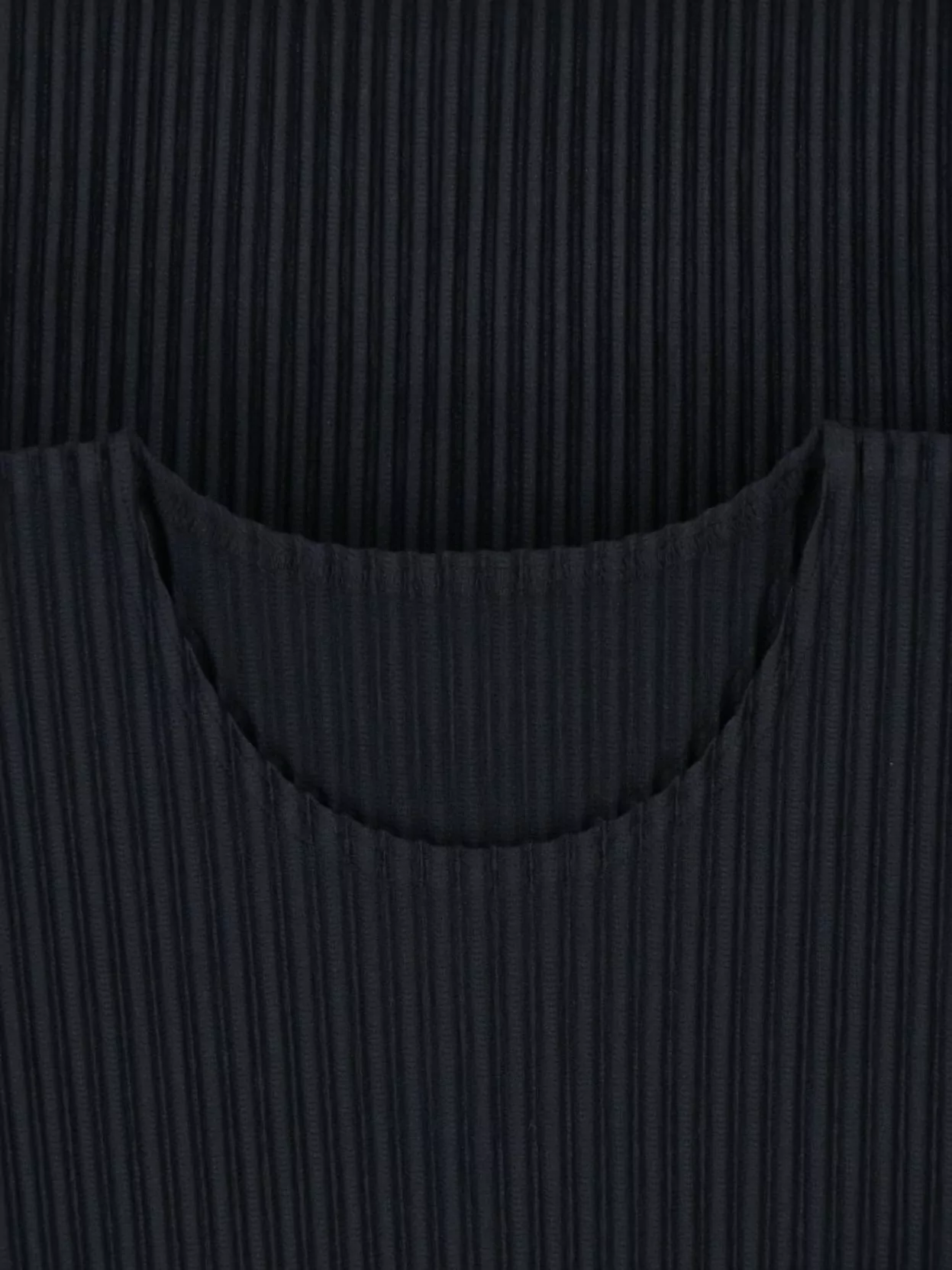 Homme Plisse Issey Miyake Ribbed Texture Round Neck Long Sleeves