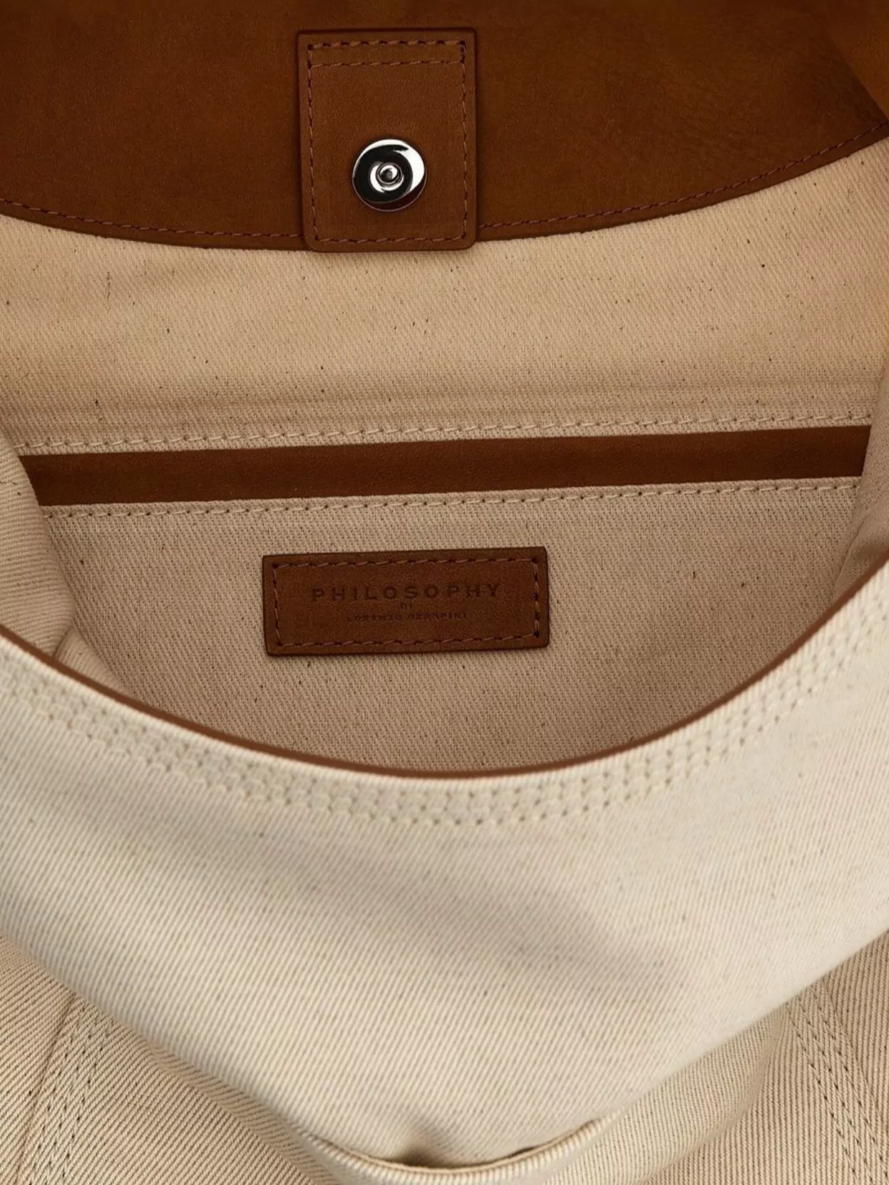Philosophy Di Lorenzo Serafini Canvas Shoulder Bag Shoulder Bags White