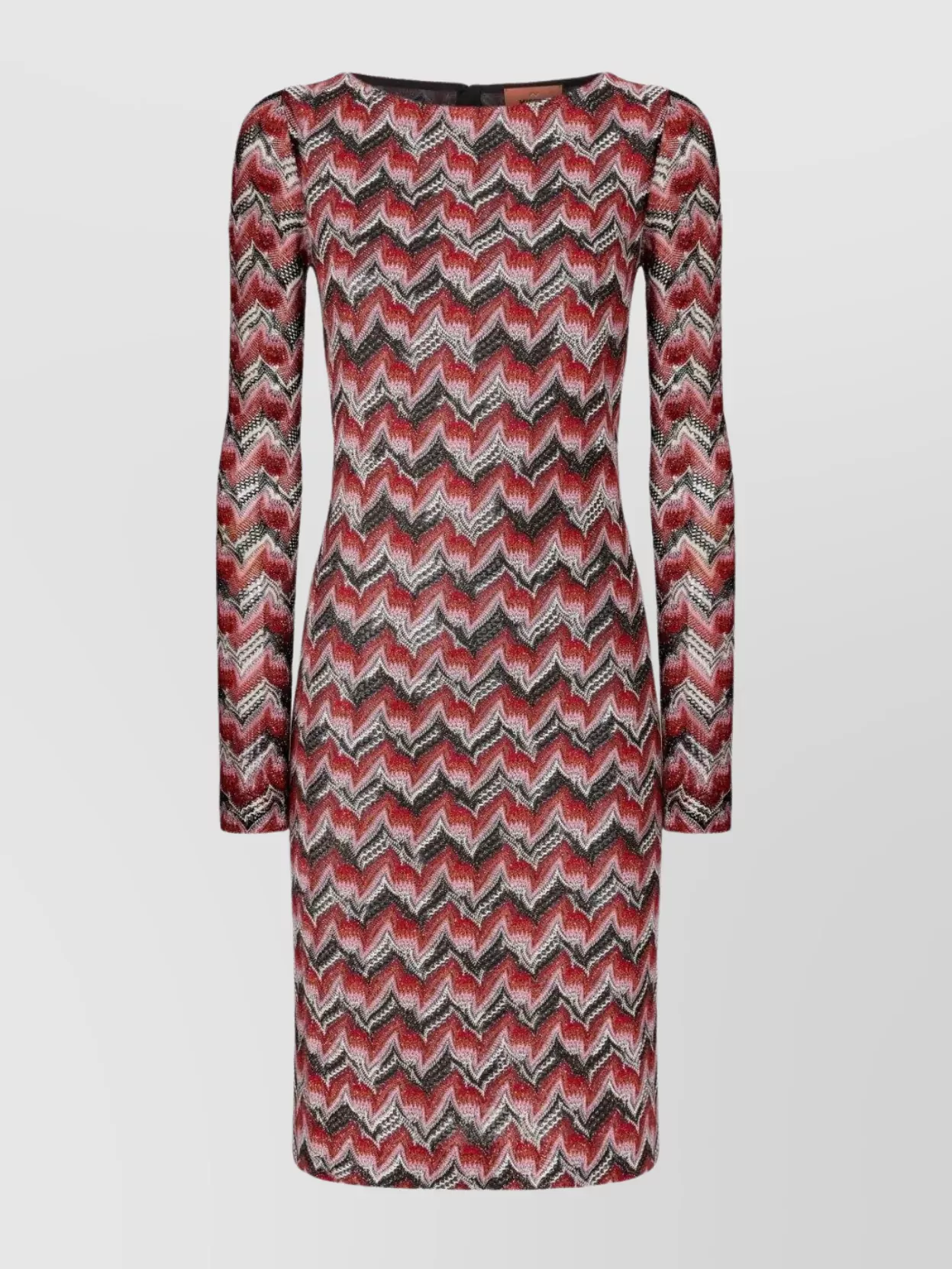 Missoni Chevron-pattern Long-sleeve Midi Dress In Multi