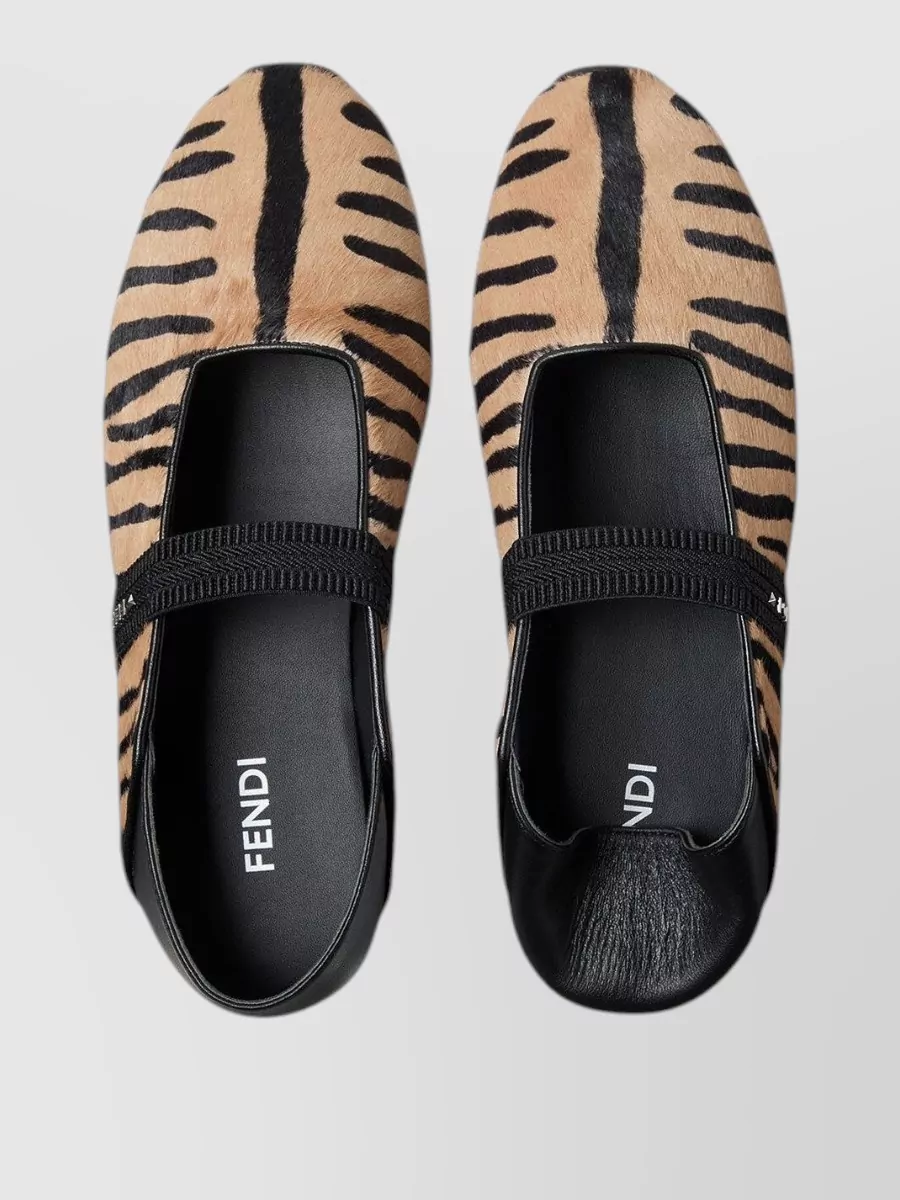 Fendi Calf Hair Ballerina Flats