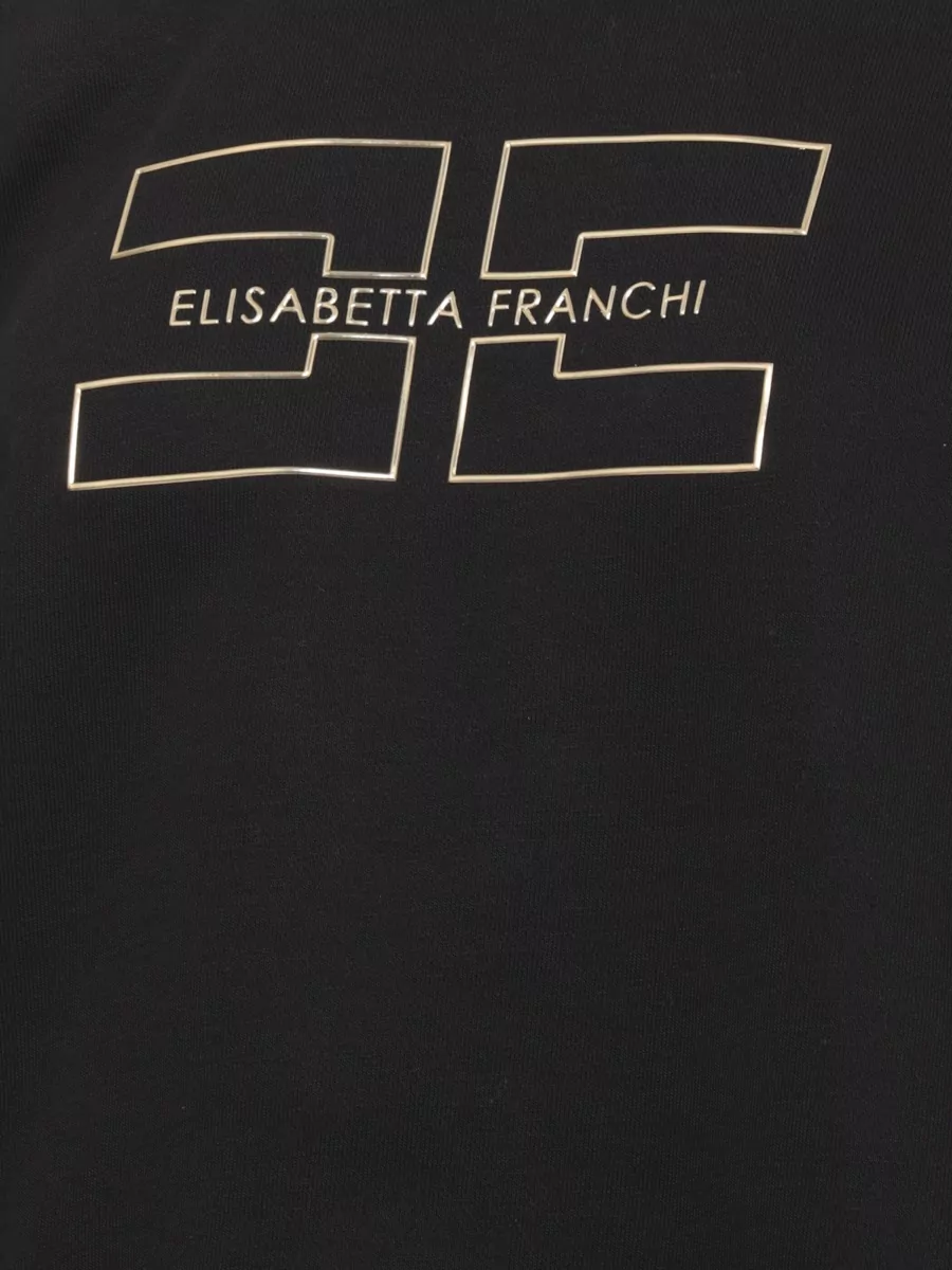 Elisabetta Franchi Cotton Ribbed Sweatshirt