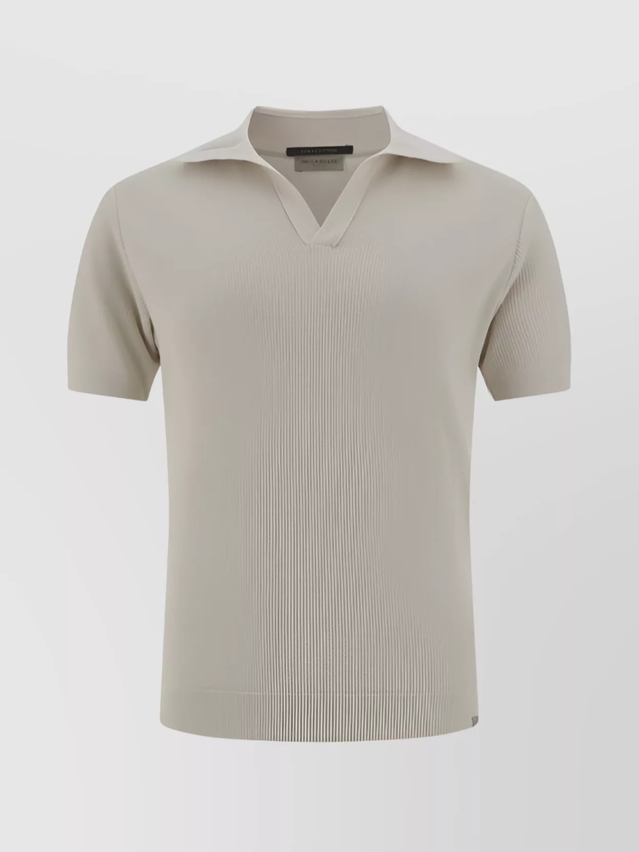 Shop Paul & Shark Ribbed Knit Cotton Polo Shirt
