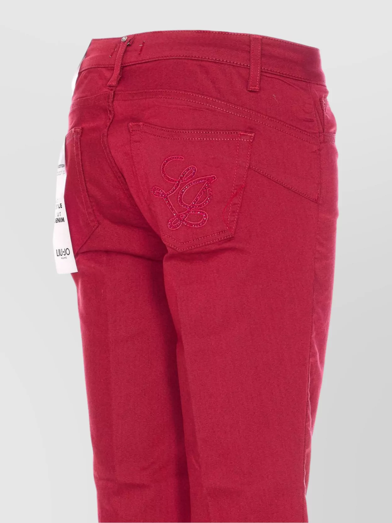 Liu Jo High Waist Boot Cut Trousers With Embroidered Detail