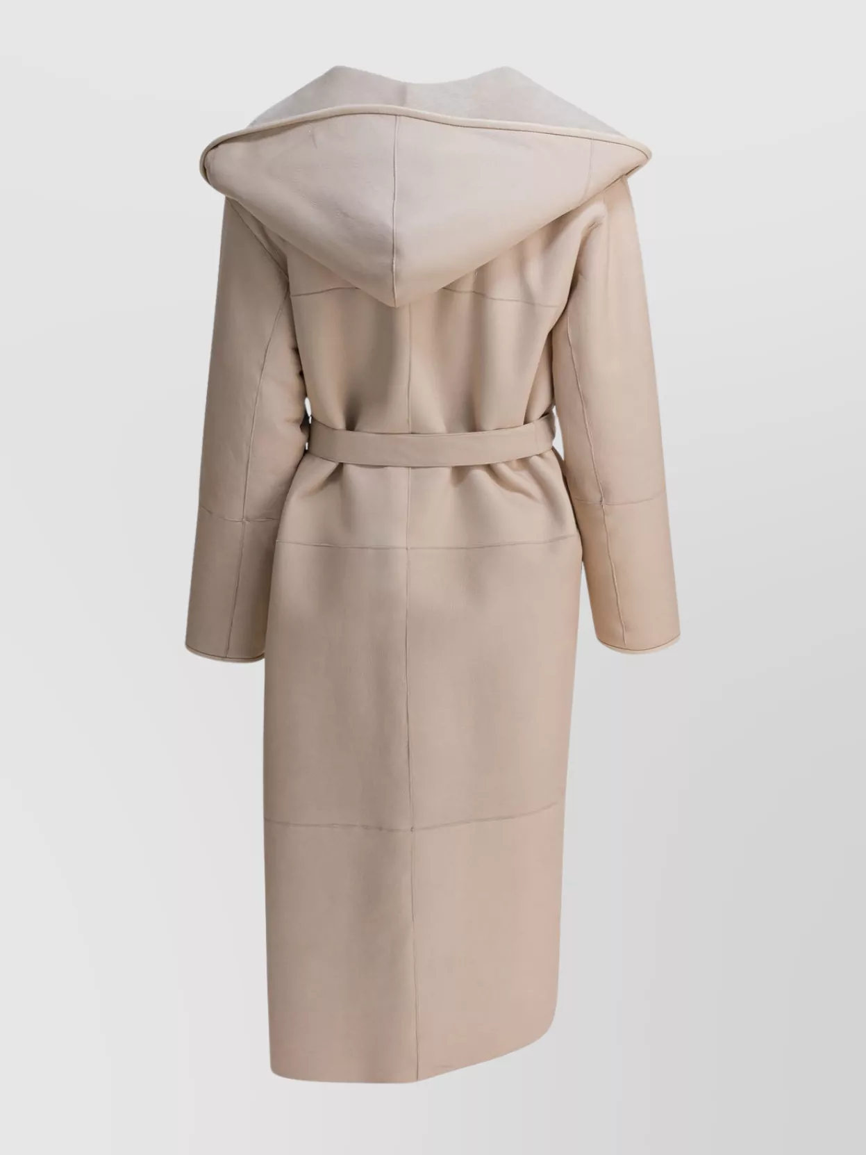 Blancha Hooded Coat With Belted Waist And Pockets