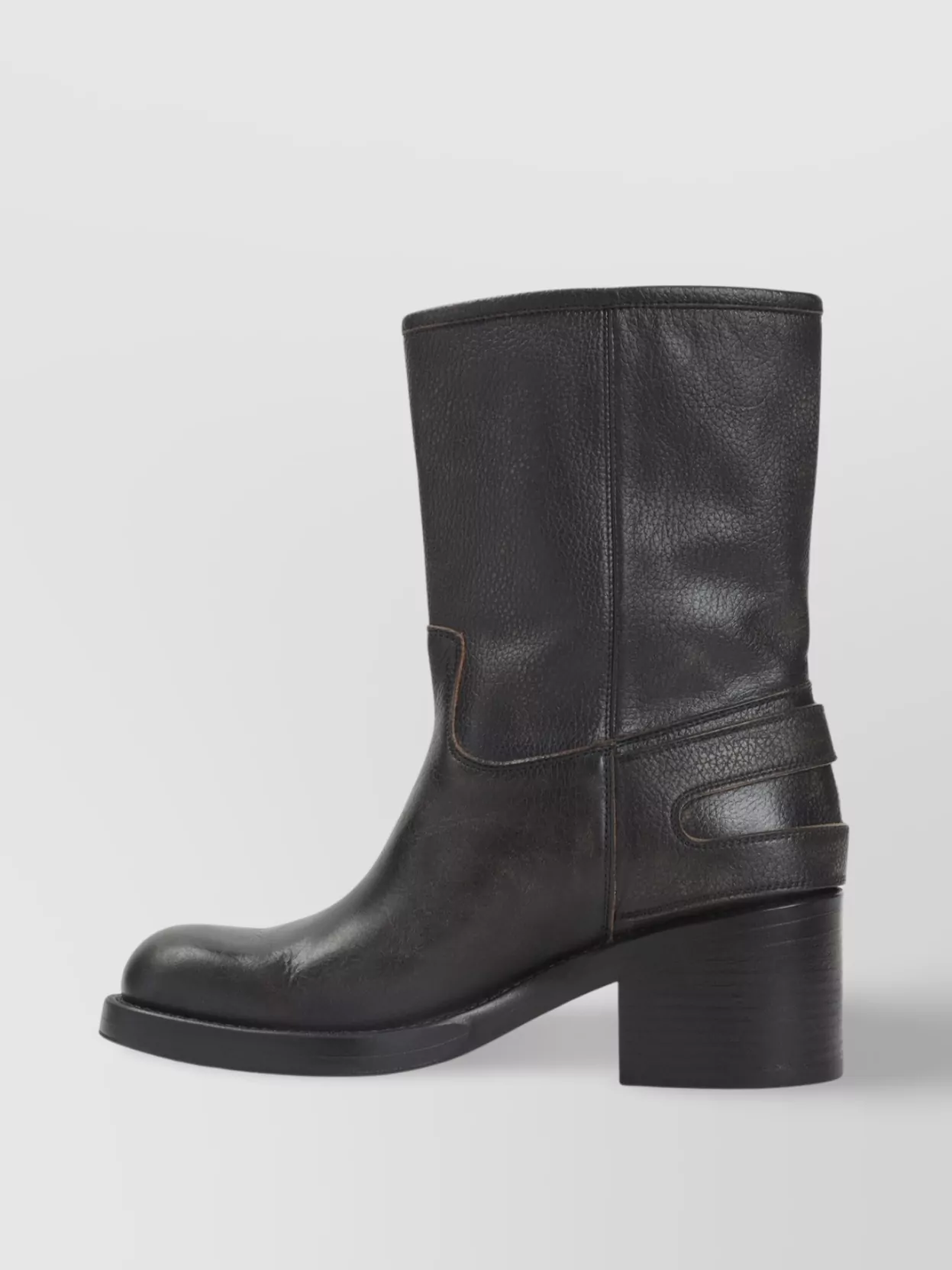 Chloé Dakota Block Heel Buckle Mid-Calf Boots