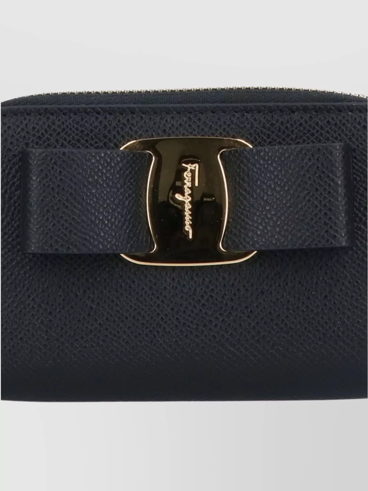Ferragamo Textured Wallets Featuring Bow Detail