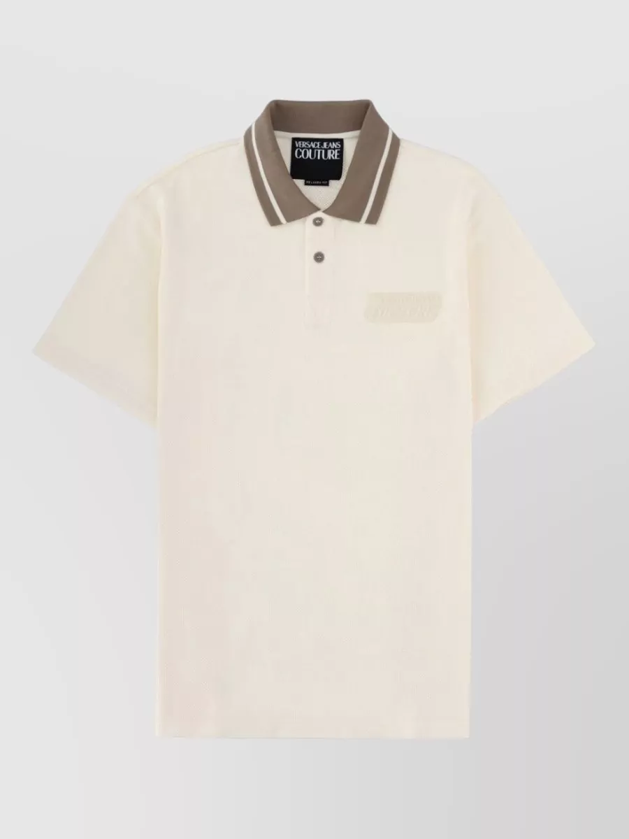 Versace Jeans Couture cotton logo patch polo shirt