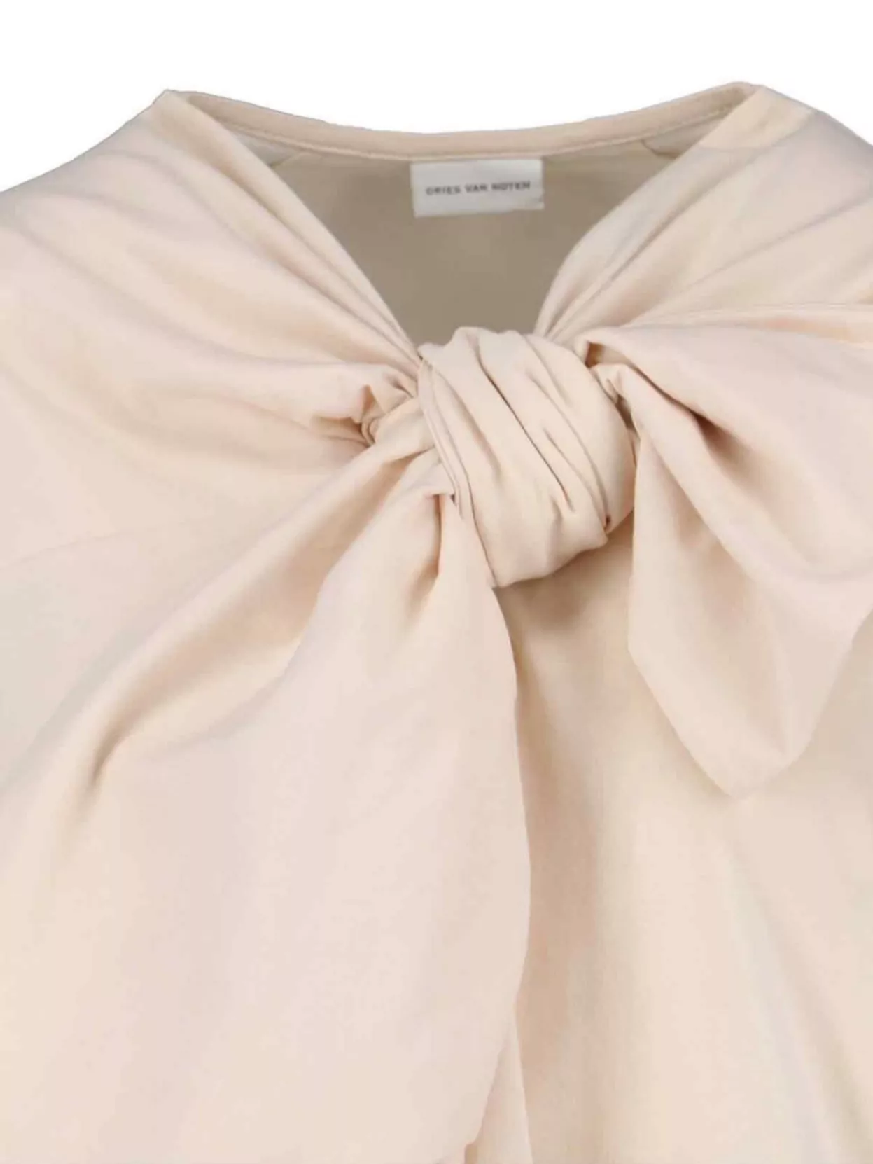 Dries Van Noten Short Sleeve Top Featuring Bow Detail