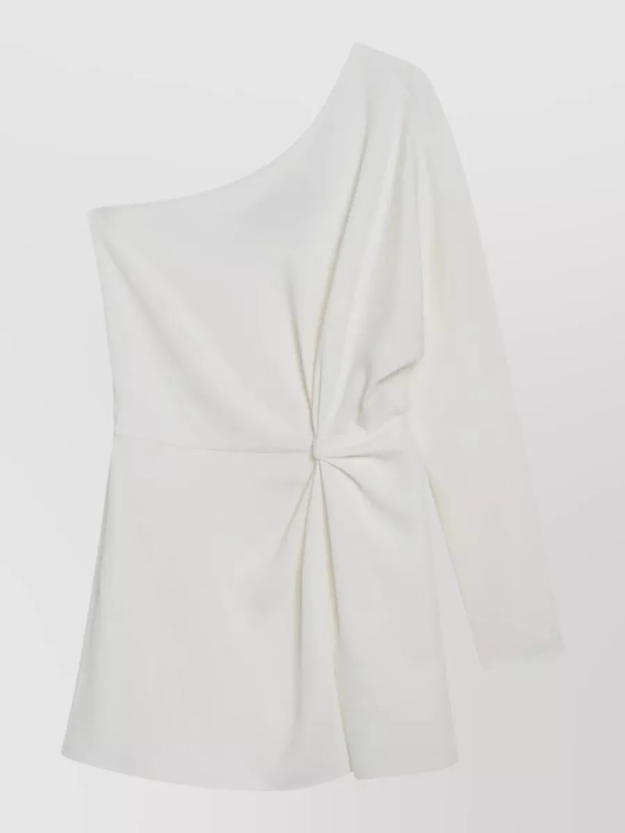 Valentino silk one-shoulder blouse