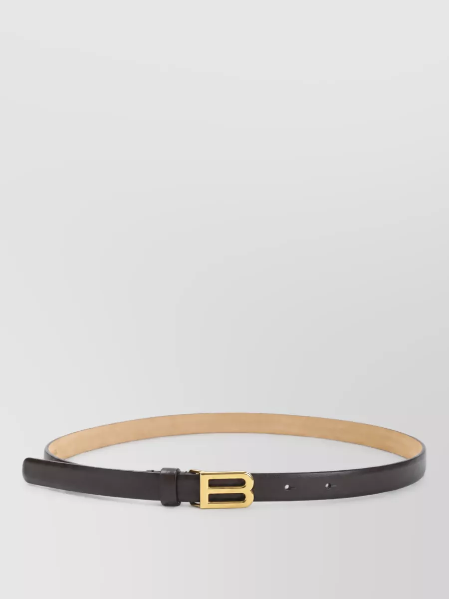 Balenciaga leather slim belt