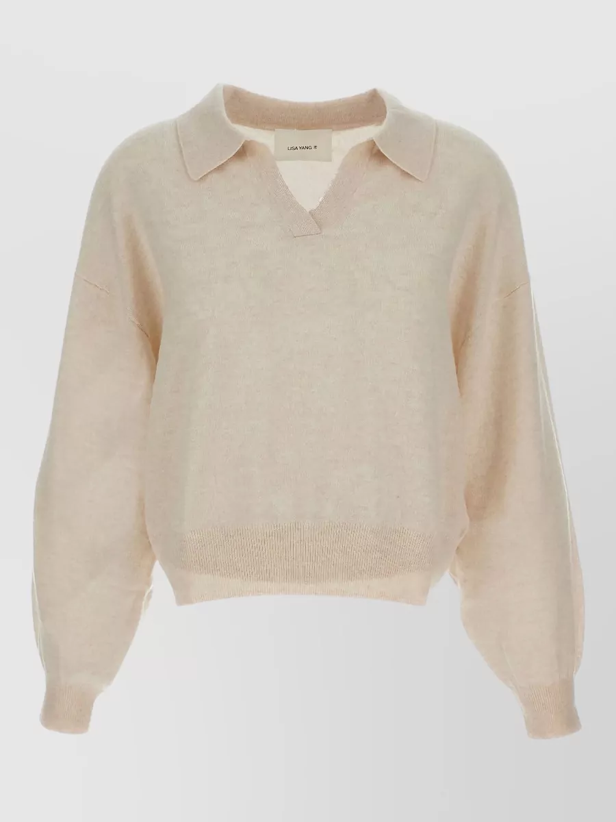Lisa Yang cashmere v-neck long-sleeve sweater
