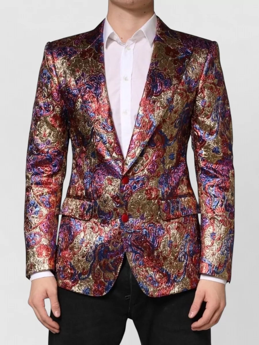 Dolce&Gabbana Jacquard single-breasted blazer