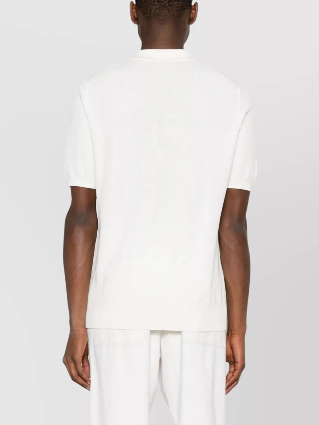 Tagliatore Lightweight Polo Shirt With Ribbed Cuffs And Hem