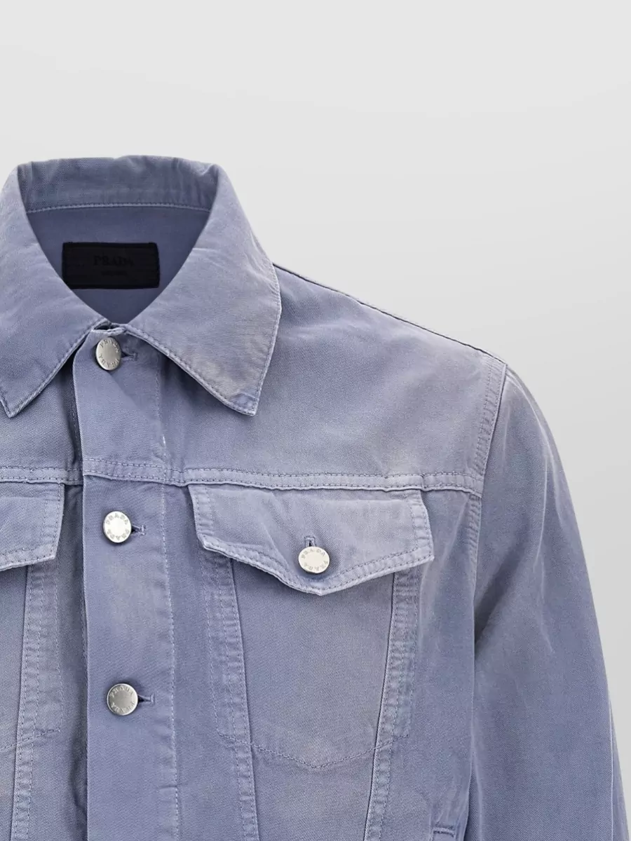 Prada Cotton Single-Breasted Blouson Jacket