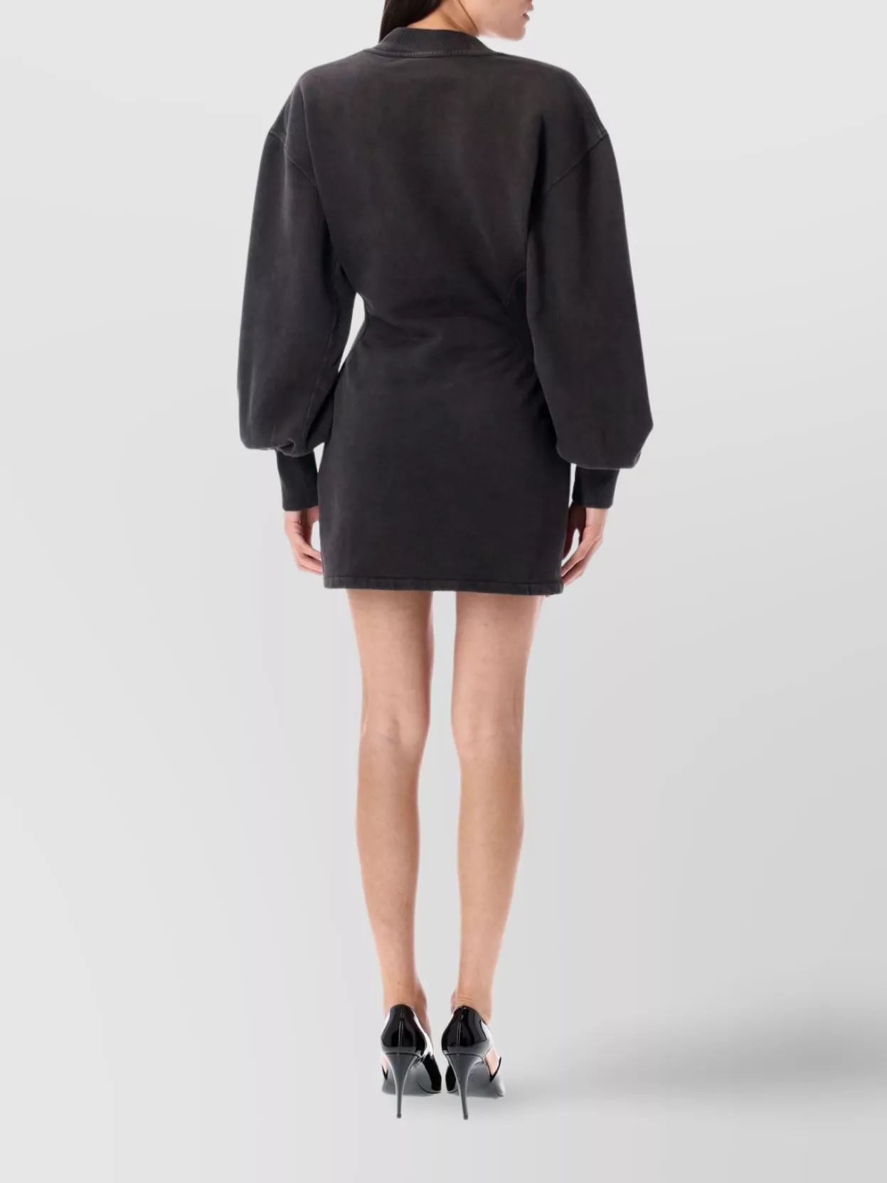 ワンピース THE ATTICO FLEECE MINI DRESS V NECK (WCA00436JJF003AA 615) The Attico V neck fleece mini dress | The Fashion Square