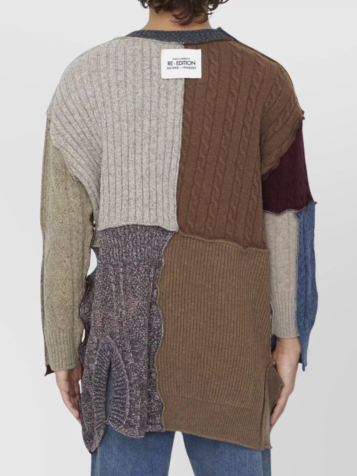 Dolce&Gabbana Distressed Cardigan Patchwork Design