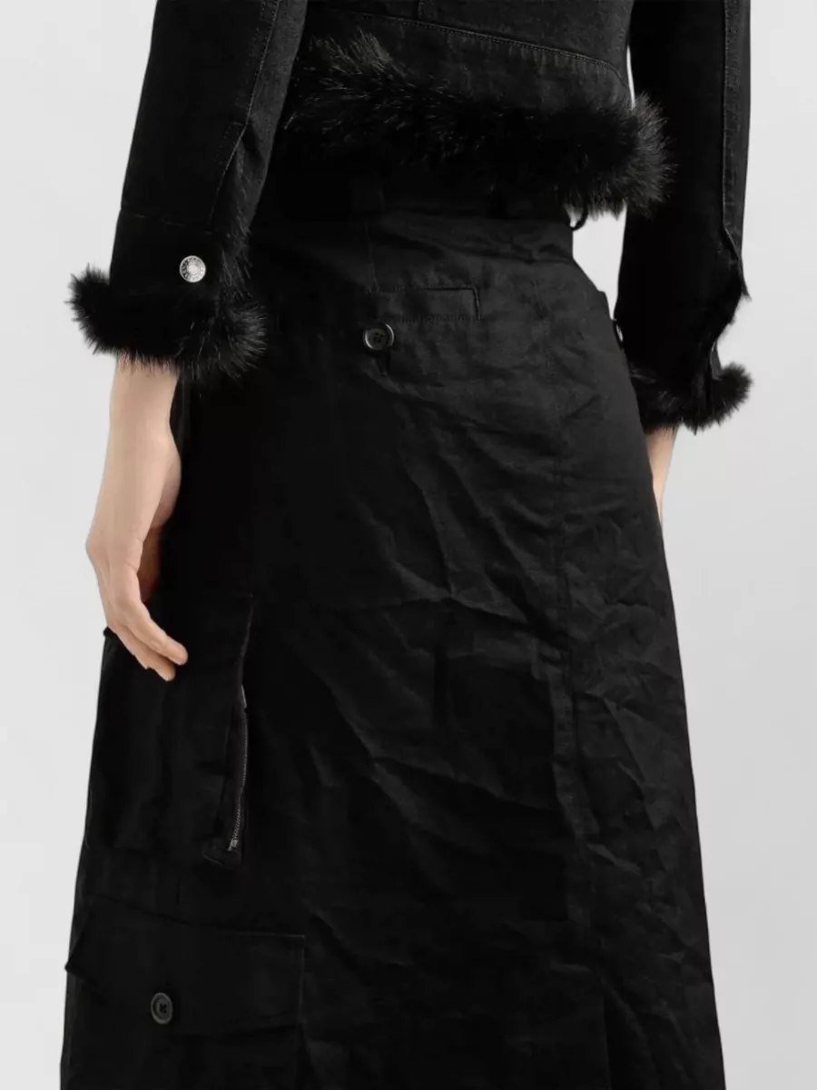 Dolce&Gabbana Mini Skirt Faux Fur Trim Pockets
