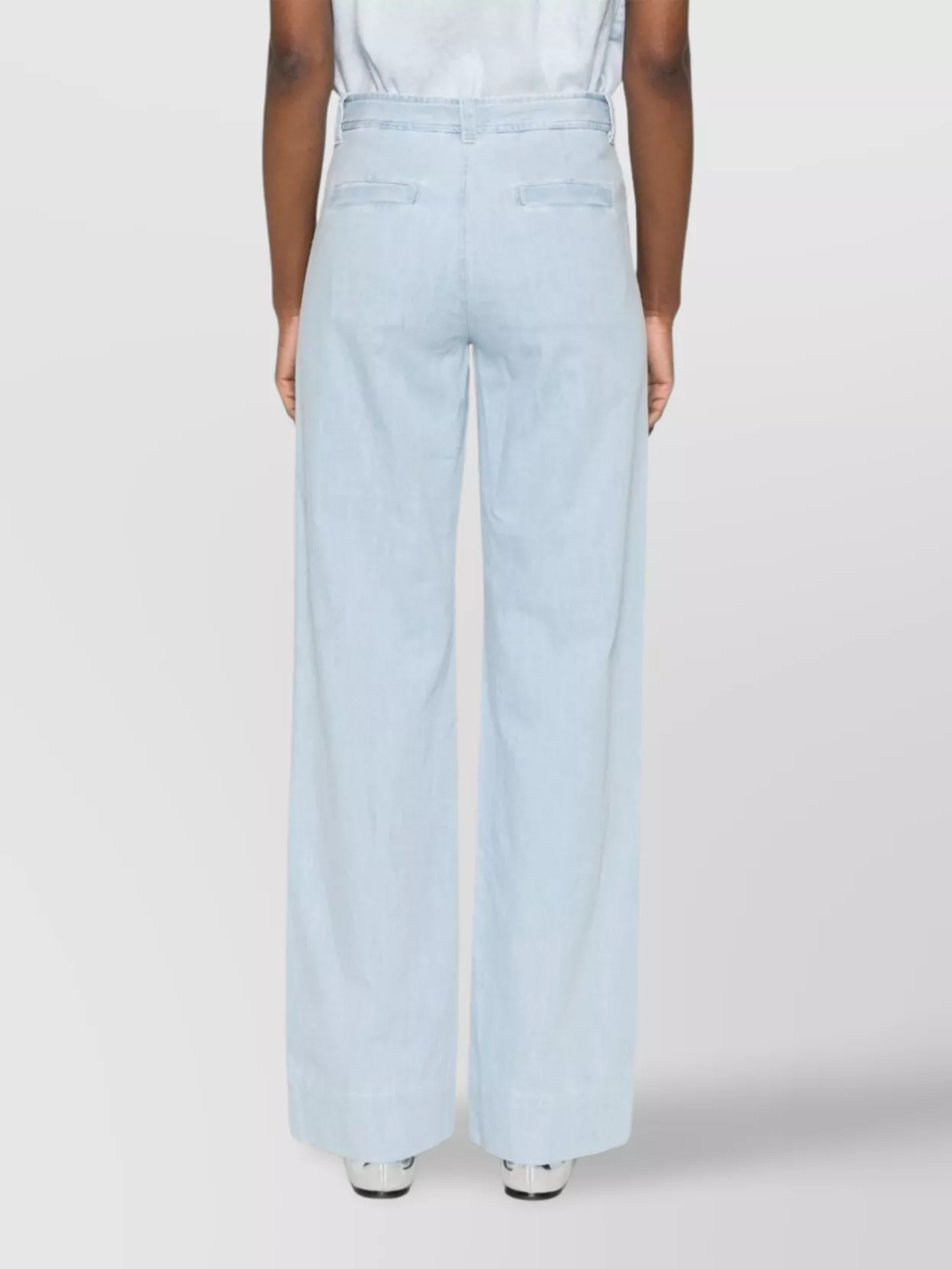 A.p.c. Wide-Leg Denim Trousers Patch Pockets