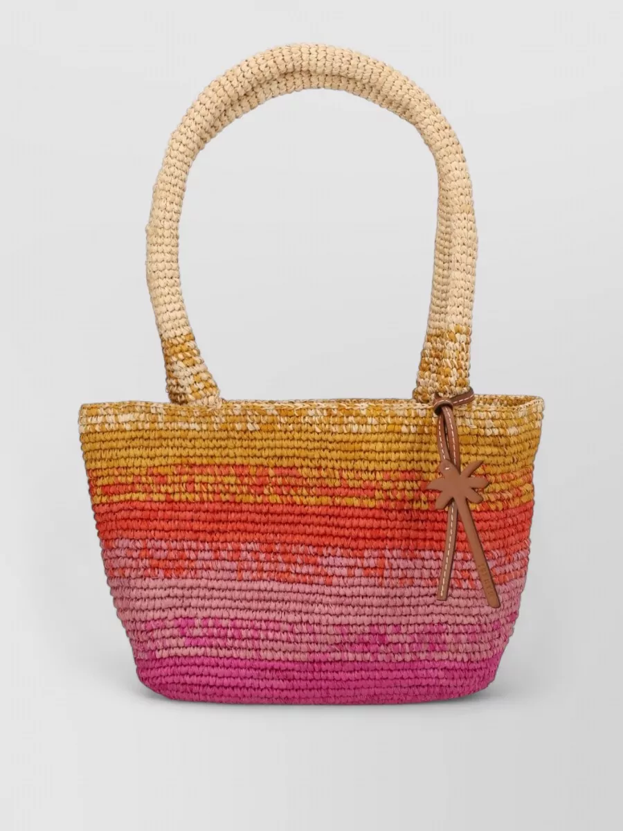 Manebi raffia tote shoulder bag