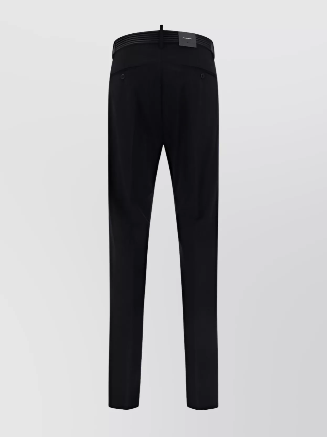 Shop Dsquared2 Wool Straight Leg Trousers With Monochrome Pattern