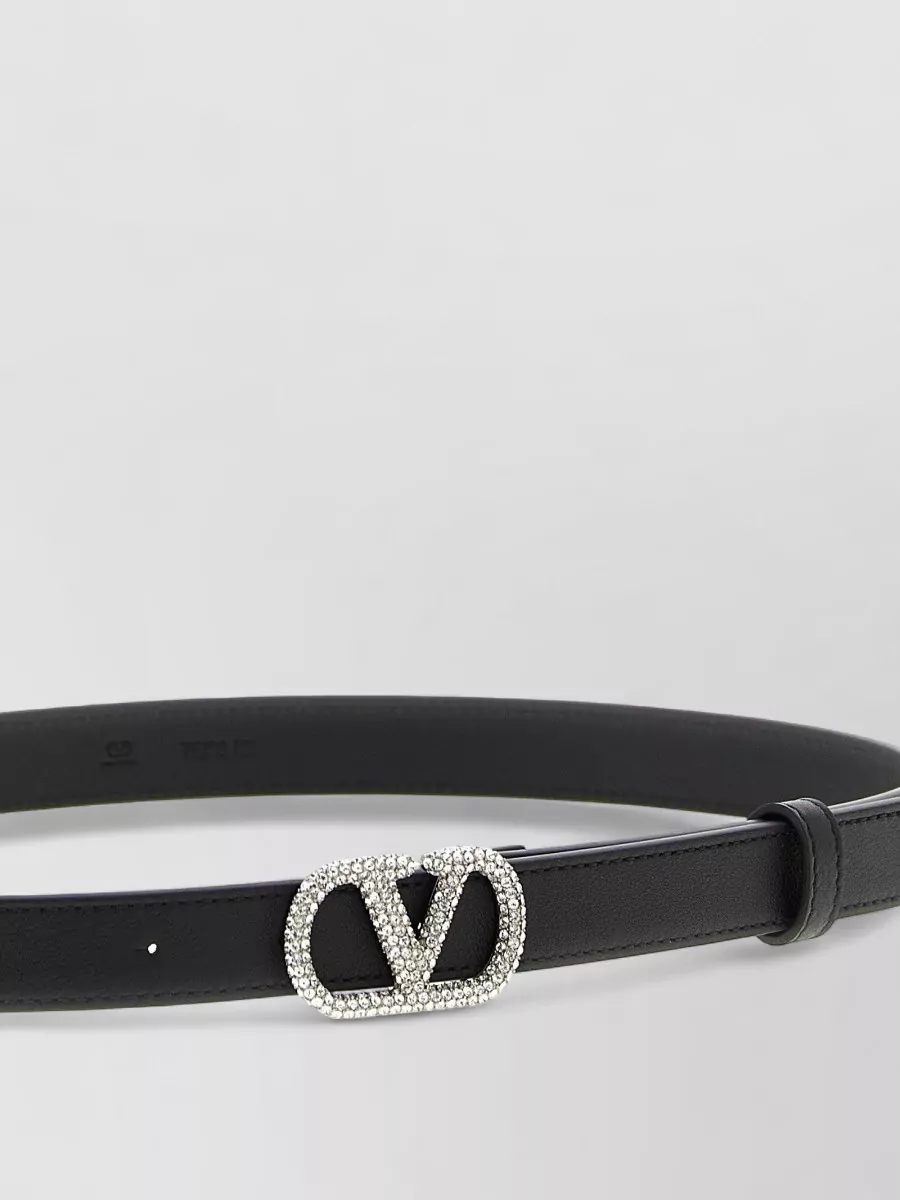 Valentino Garavani Vlogo Signature Belt Adjustable Slim Buckle