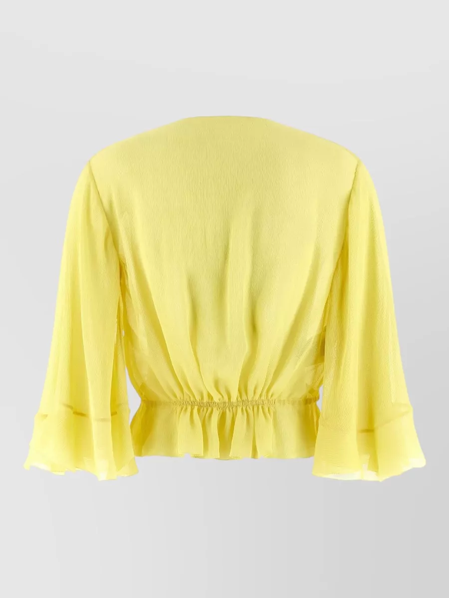 Alberta Ferretti Silk Drawstring Blouse