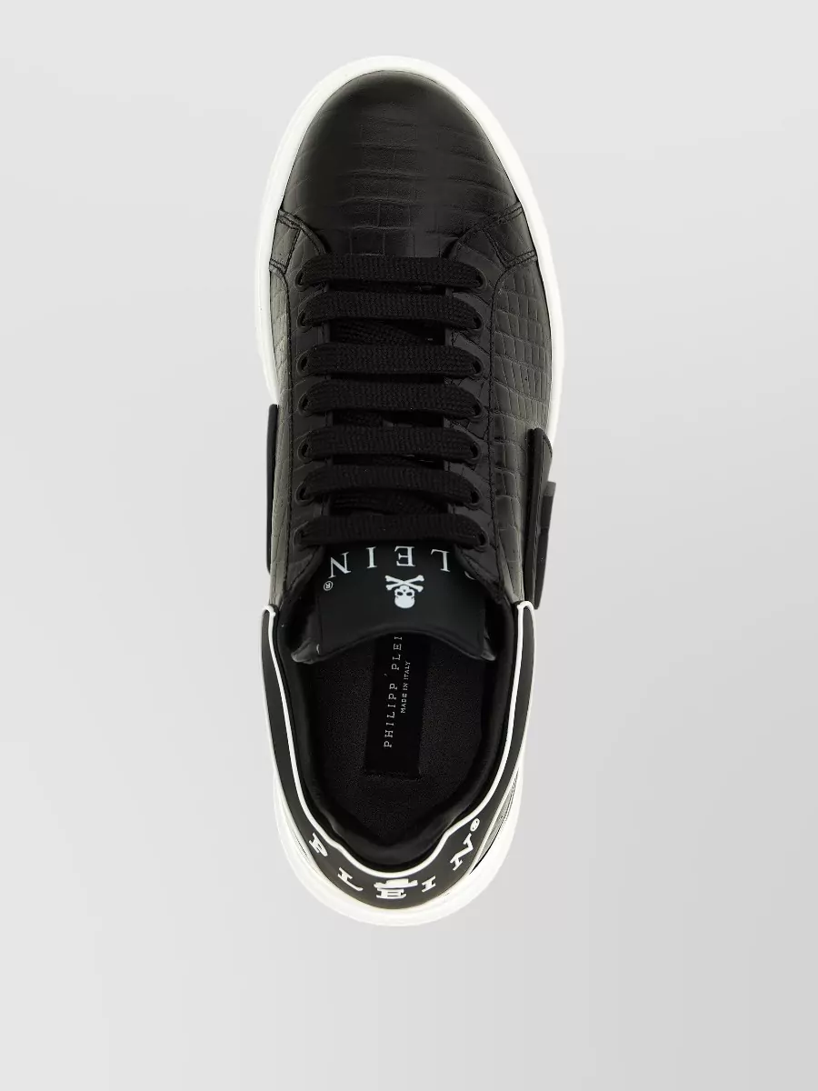 Philipp Plein Phantom Kick Croco Low Top Sneakers