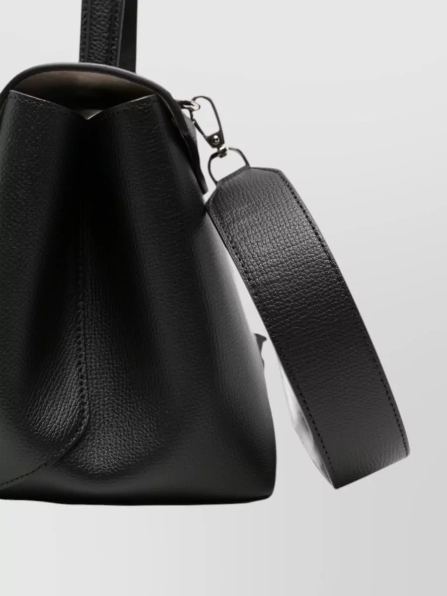 Emporio Armani Pebbled Leather Shoulder Bag