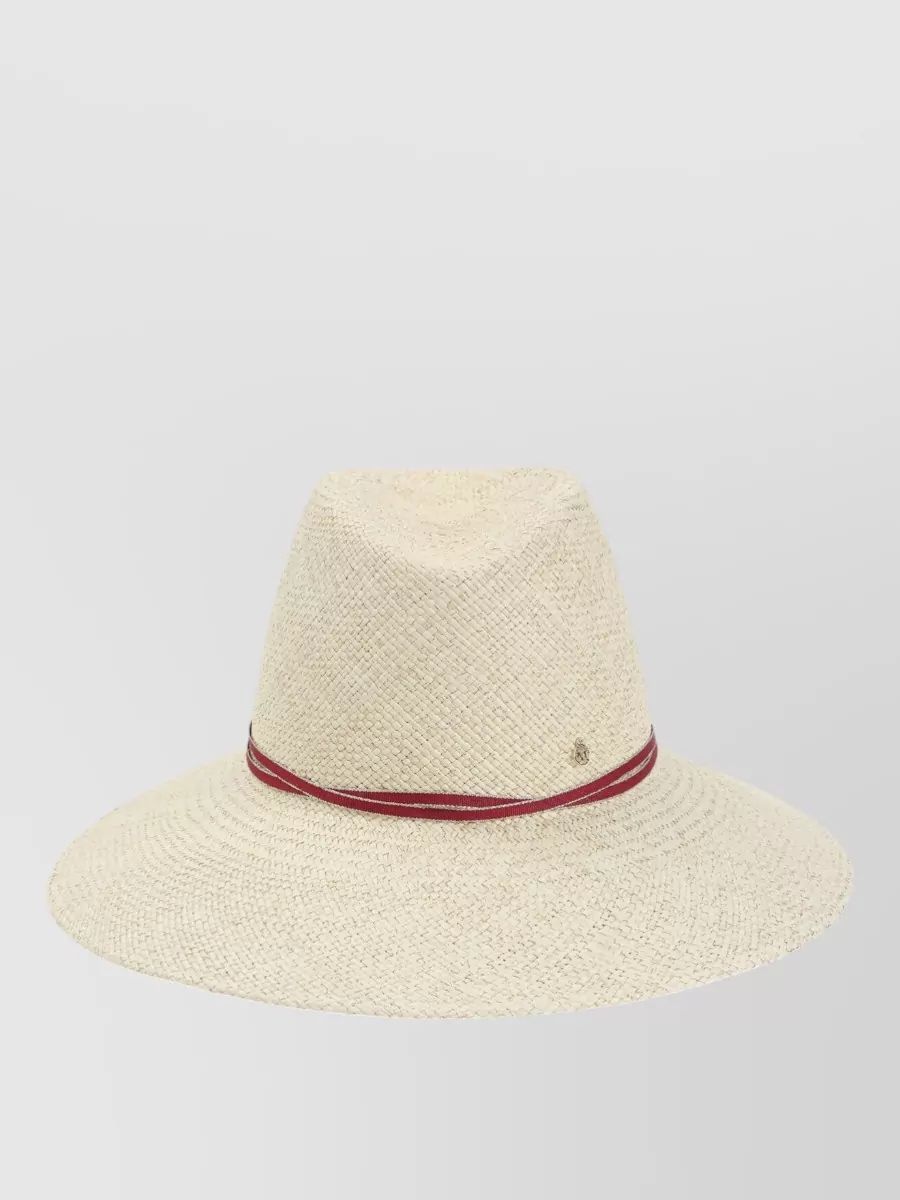 Maison Michel Lurex Straw Wide-Brim Hat