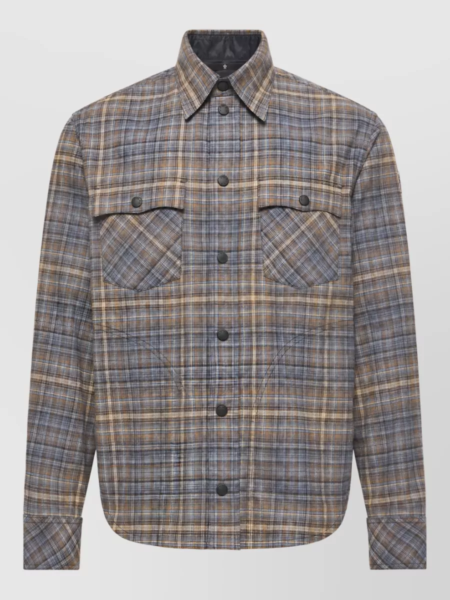 Moncler checked cotton shirt jacket