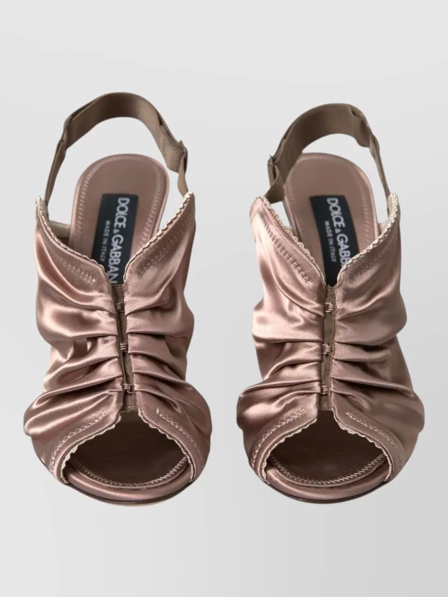 Dolce&Gabbana Gathered Slingback Stiletto Sandals