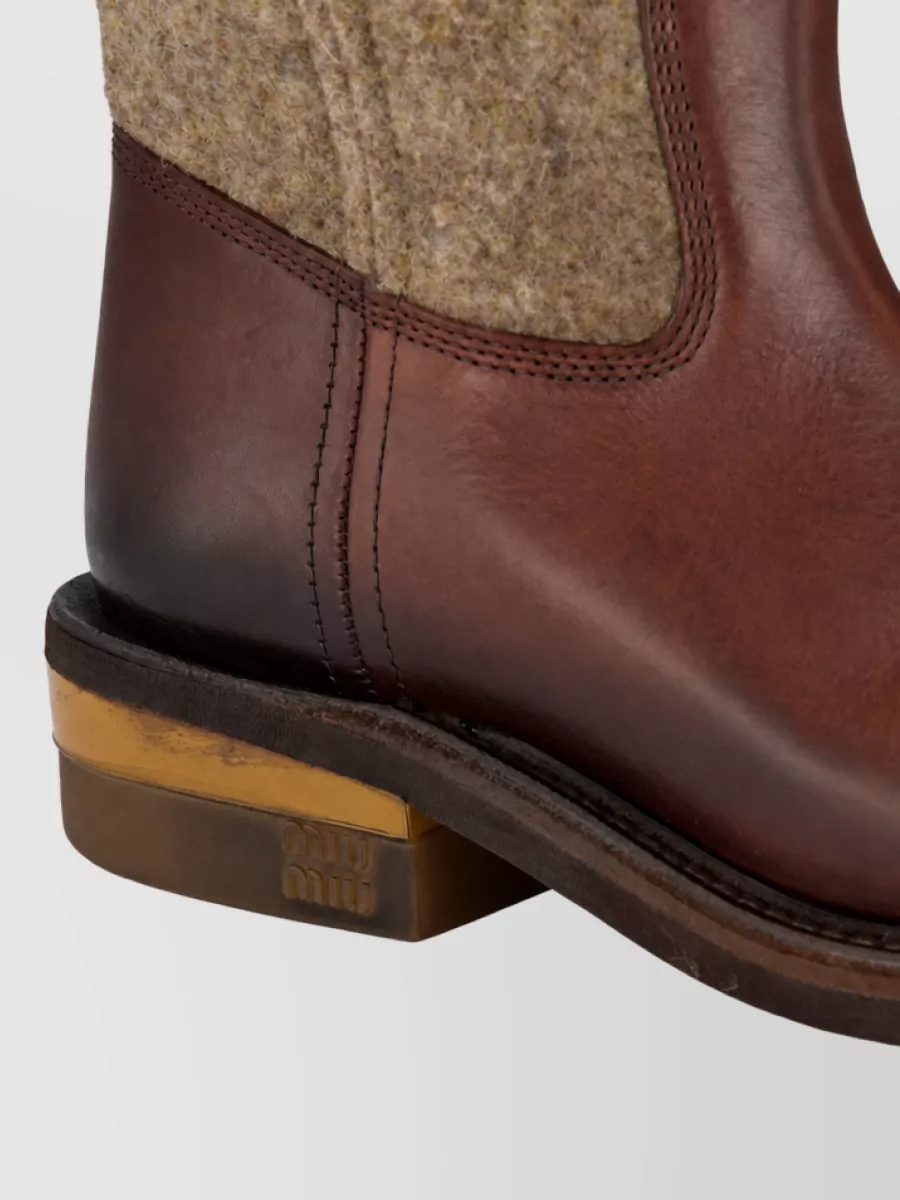 Miu Miu Leather Ankle Boots