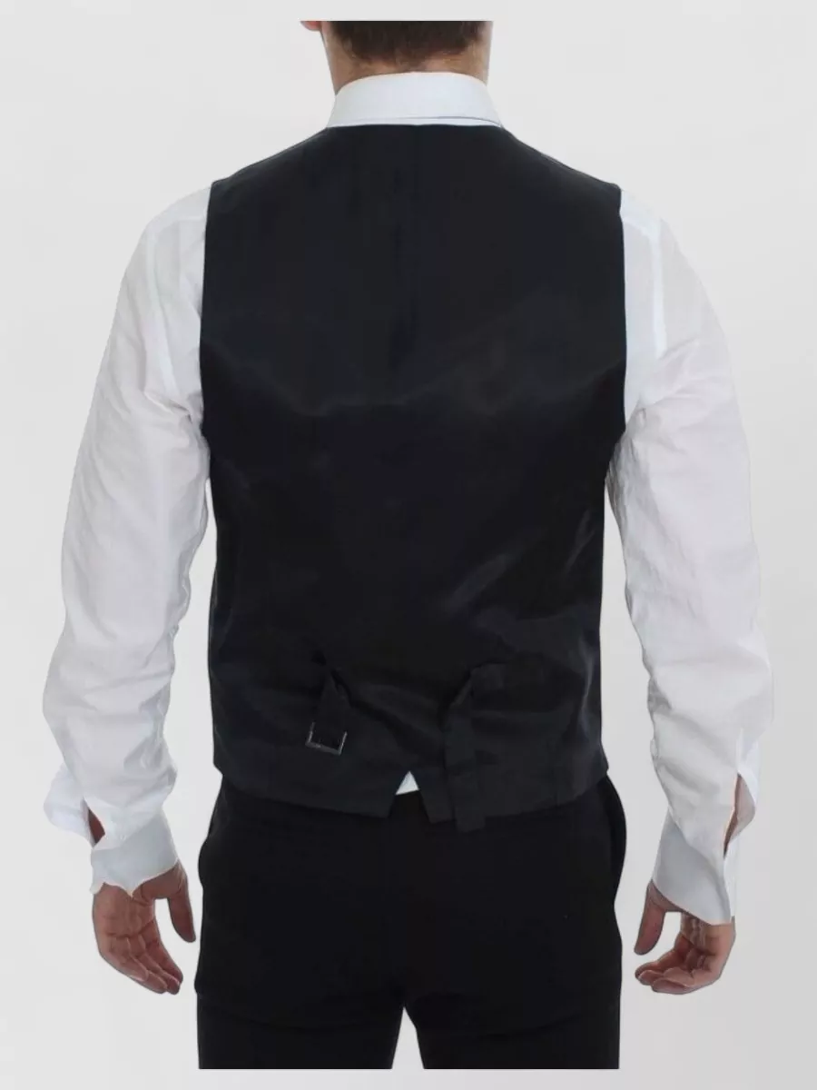 Dolce&Gabbana Striped Wool Single-Breasted Waistcoat