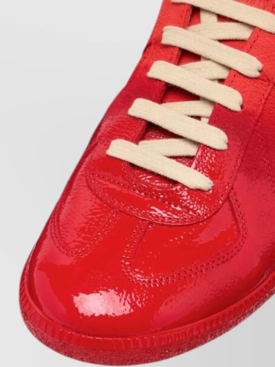 Maison Margiela Leather Lace-Up Sneakers