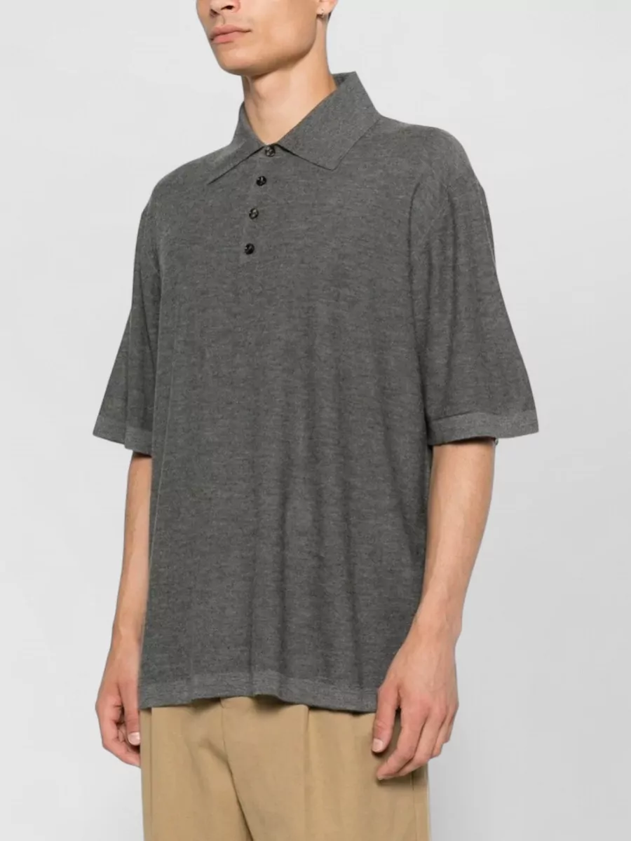 Bottega Veneta Cashmere Short-Sleeve Polo Shirt