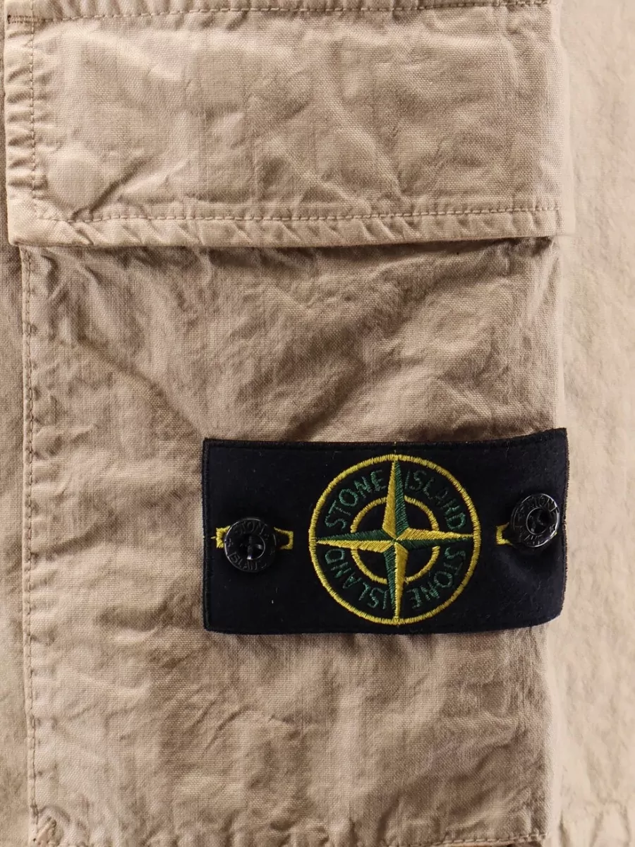 Stone Island Nylon Shorts Cargo Pockets Flap Back