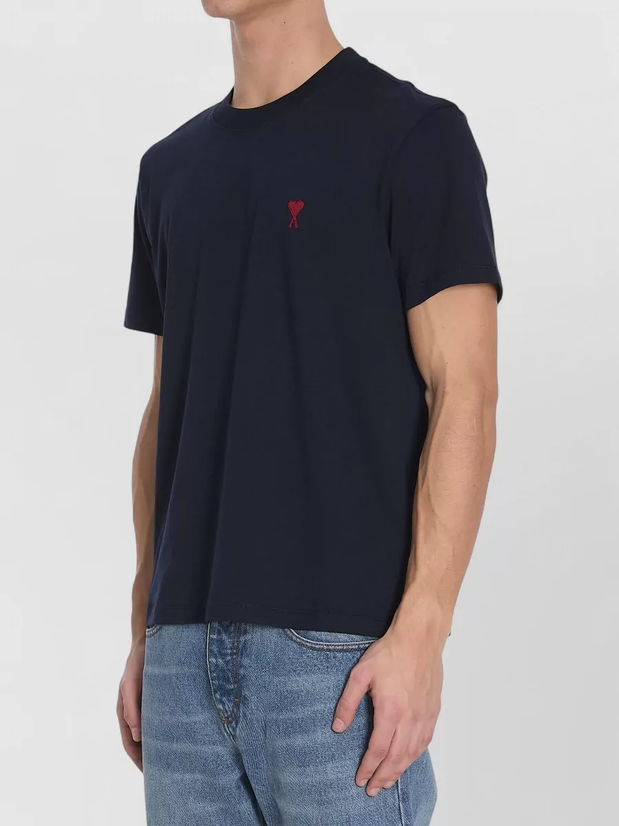 Ami Paris Ami De Coeur Crewneck Logo T Shirt