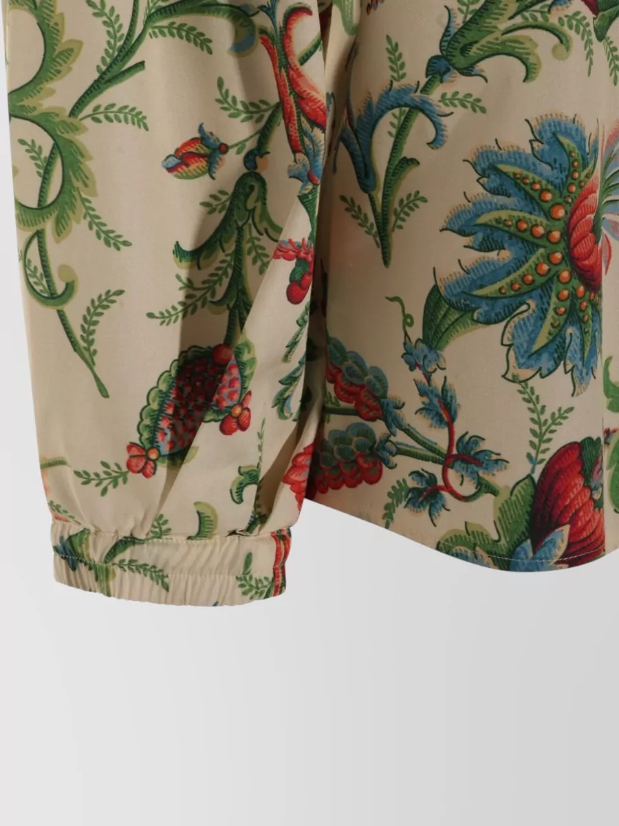 Etro Long Sleeve Top V Neck Floral