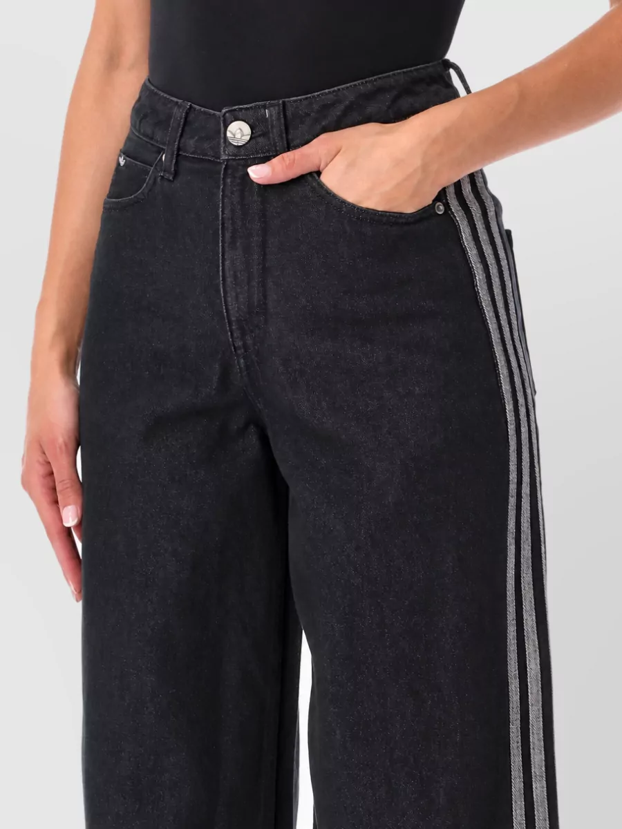 Adidas Originals High-Rise Wide-Leg Denim Jeans