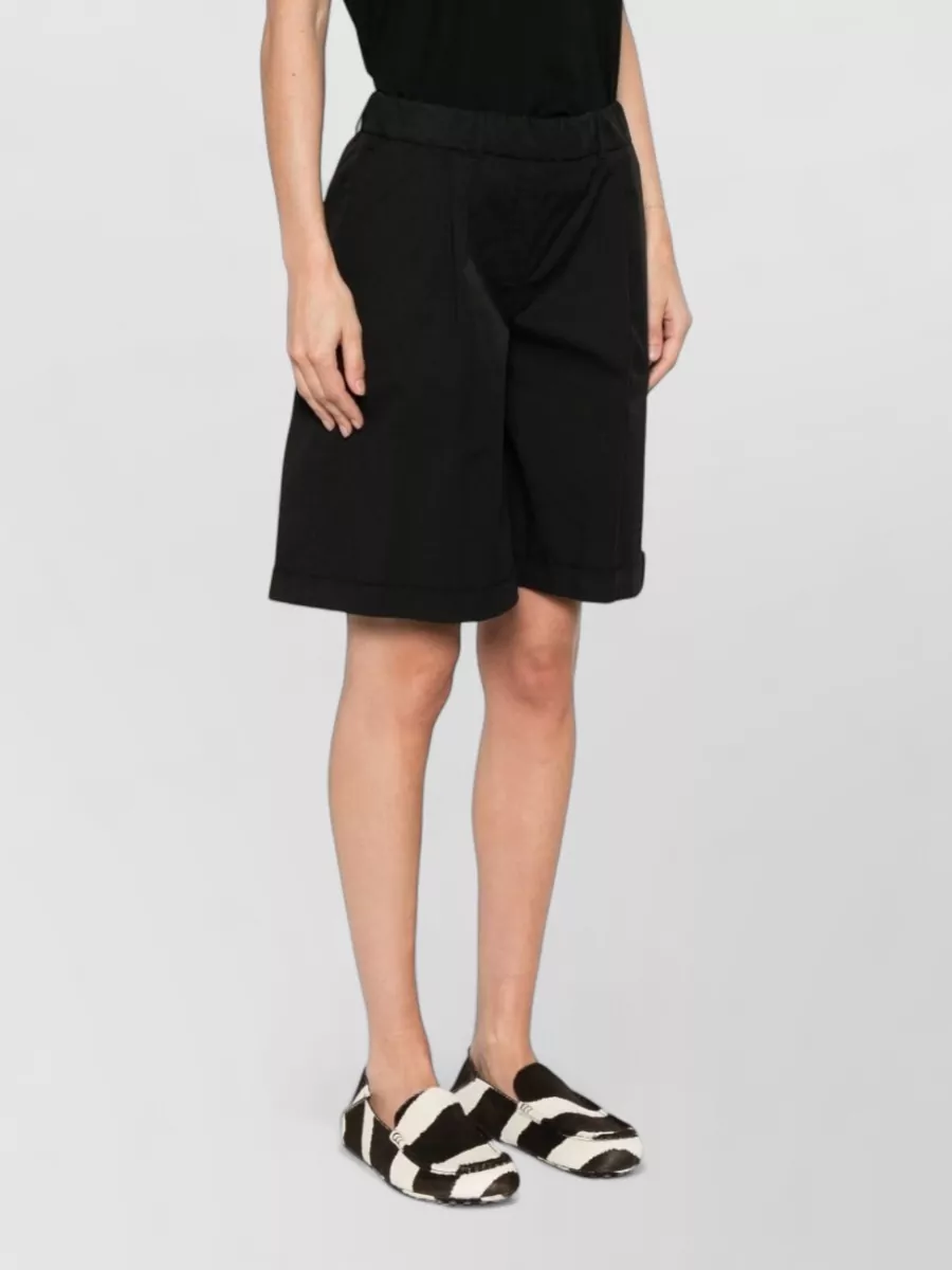 Via Masini 80 Pleated Knee-Length Bermuda Shorts