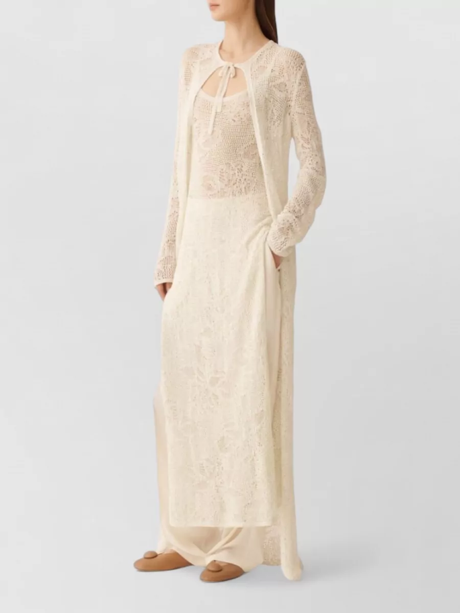 Fabiana Filippi Crochet Knit Maxi Dress