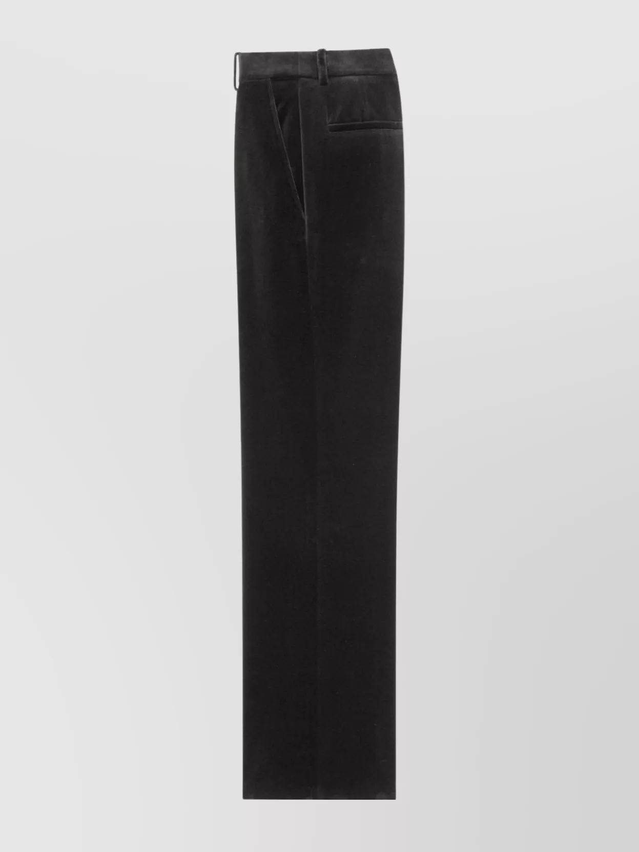 Saint Laurent Velvet Trousers Featuring Pockets In Black
