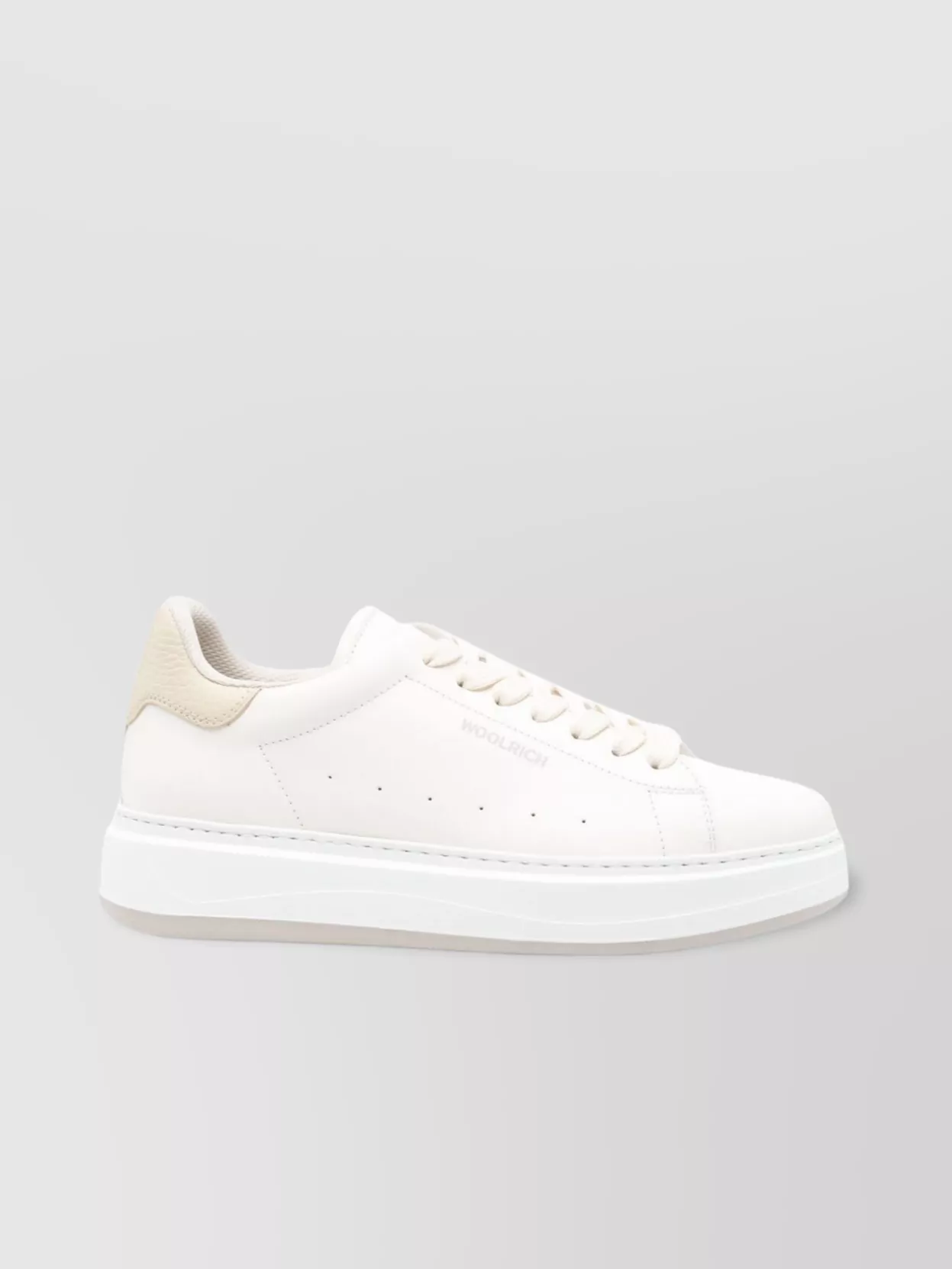 Woolrich Leather Sneakers With Contrast Heel Tab
