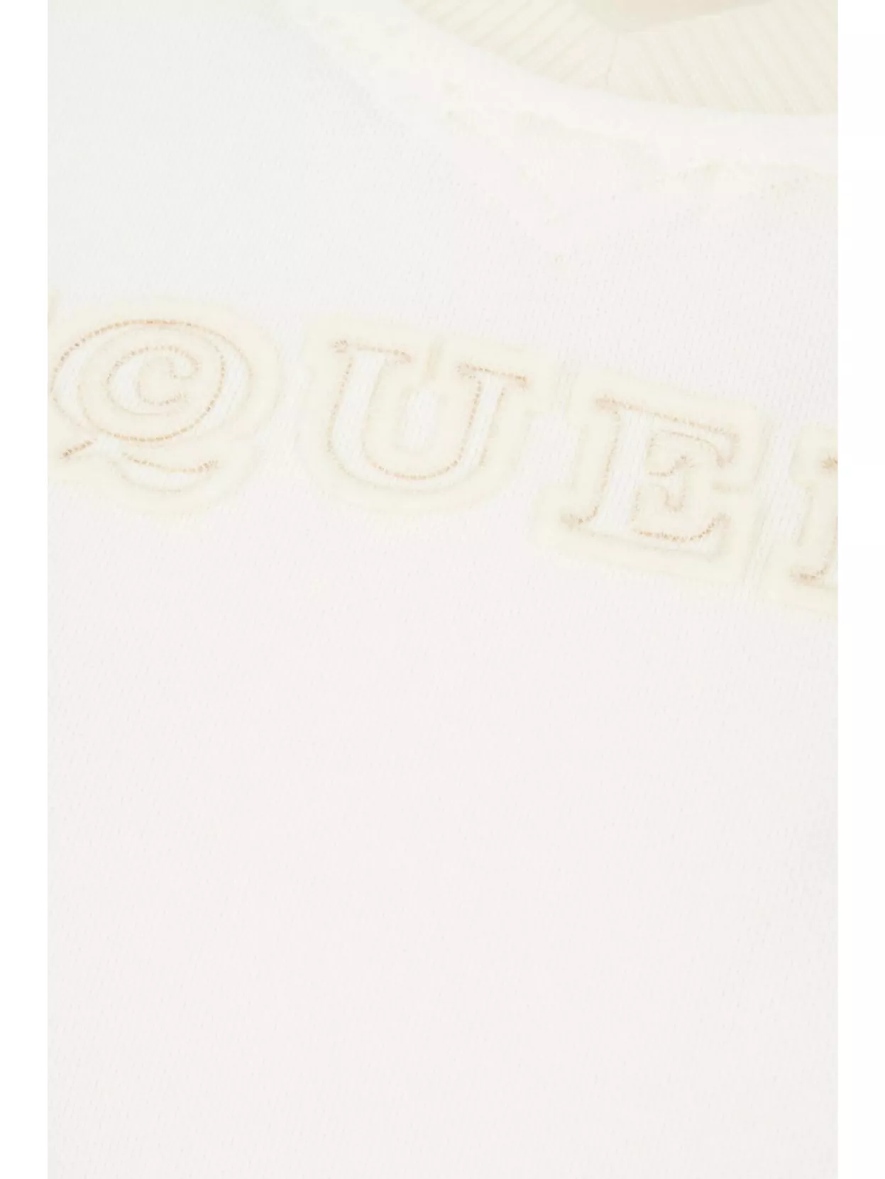 Alexander Mcqueen Cropped Cotton Knit With Ribbed Cuffs