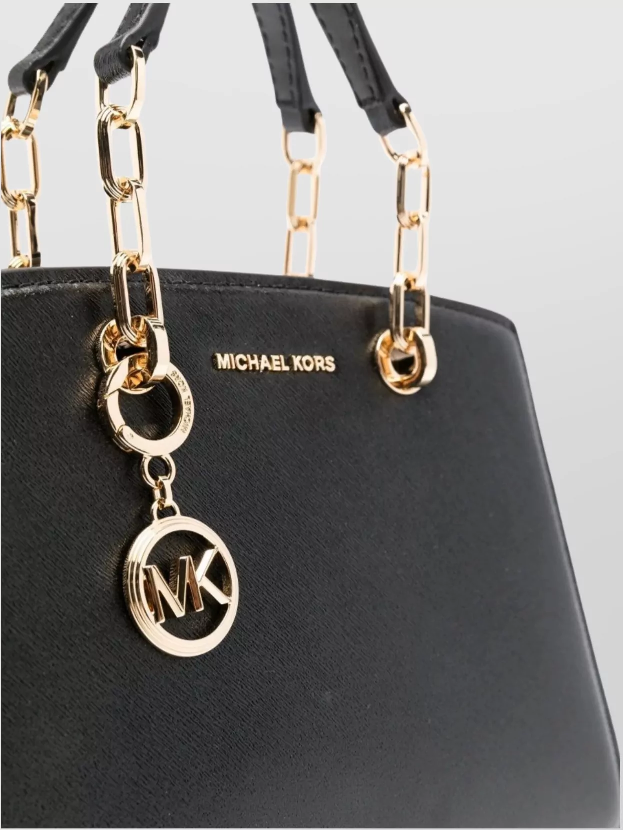 Michael Michael Kors Cynthia Cross-body Bag Chain-link Detail In Black
