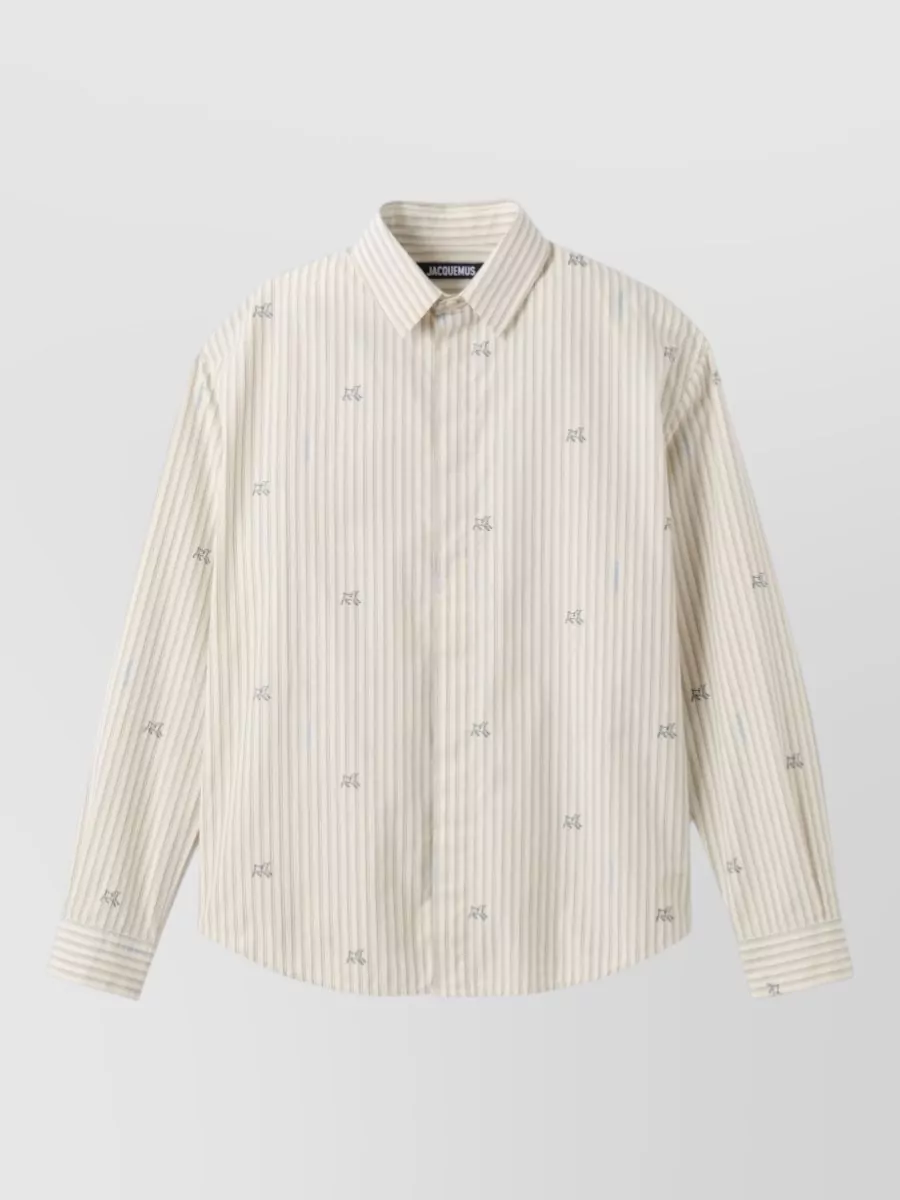 Jacquemus striped cotton regular-fit long-sleeve shirt