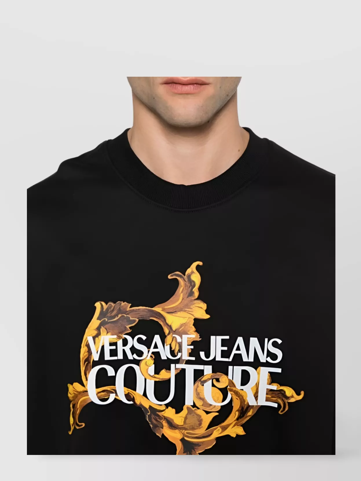 Versace Jeans Couture Baroque Graphic Print Crew Neck Sweatshirt