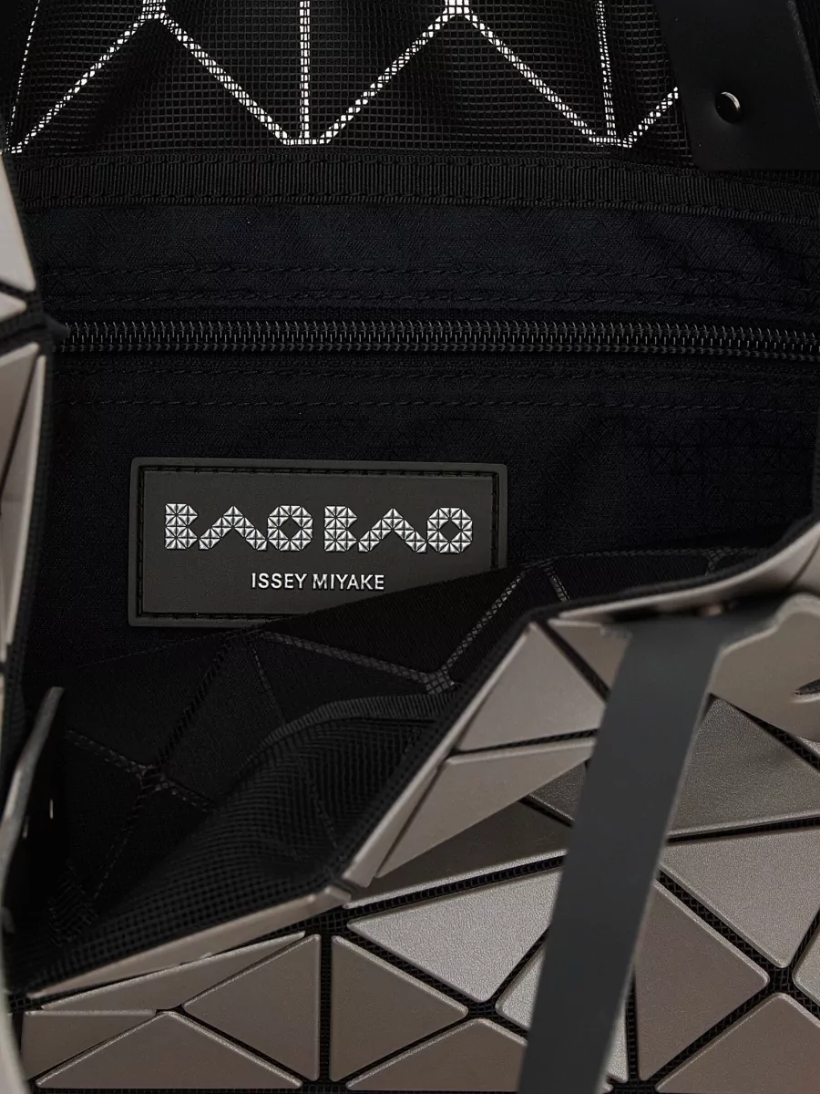 Bao Bao Issey Miyake Metallic Shoulder Bag Geometric Pattern Handles