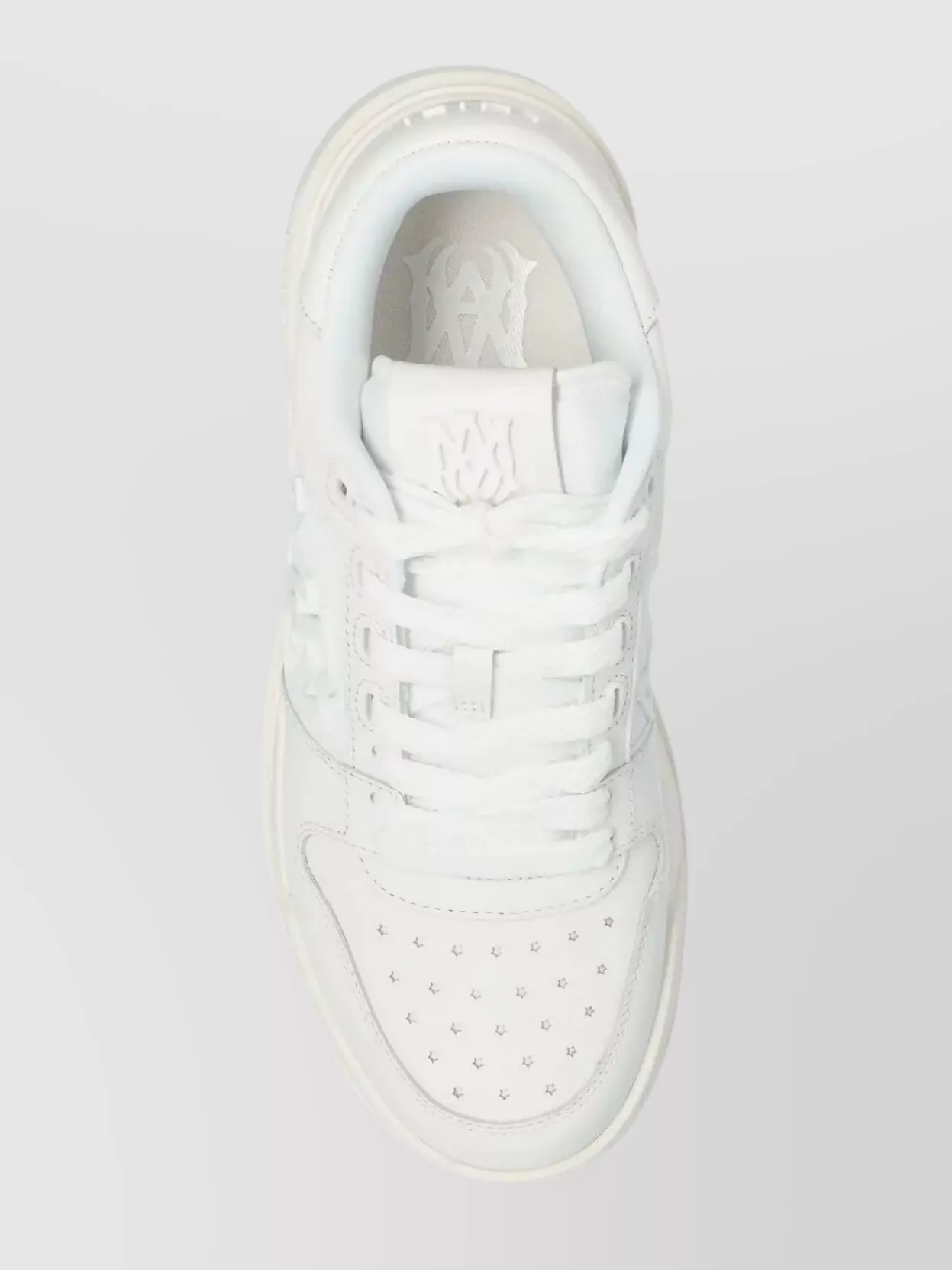 Amiri Low Top Sneakers Featuring Perforated Detailing In White